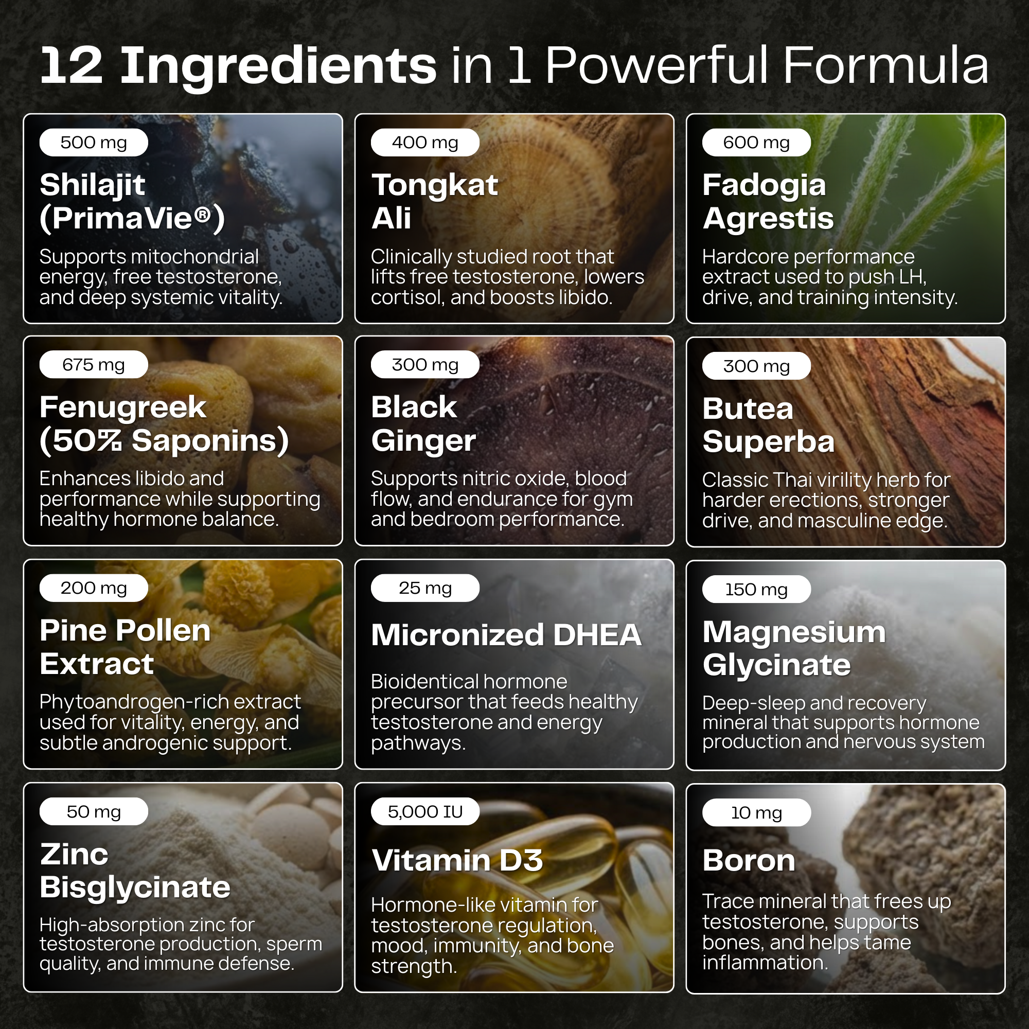 Norré Labs - Testosterone+ - 12 ingredientes