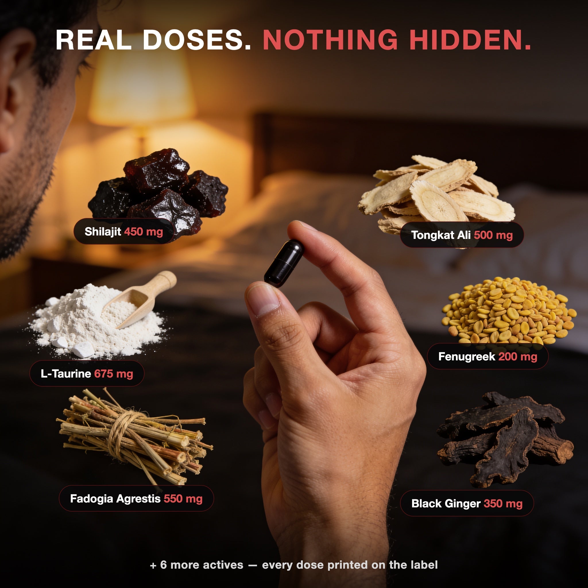 Real doses, nothing hidden