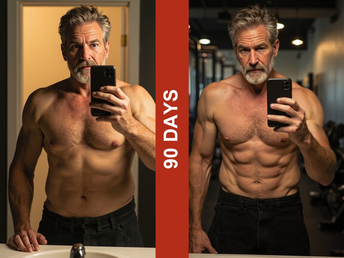Before and after 90 days on Testosterone+
